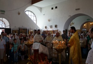 19 августа 2014г, Божественная Литургия на праздник Преображения.